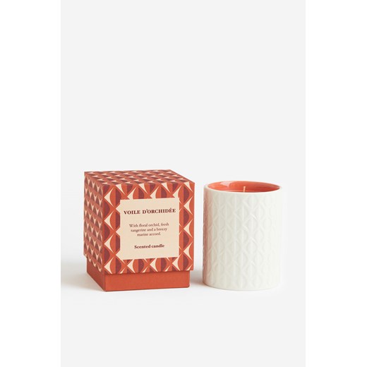 H & M - Świeca zapachowa w ceramicznym pojemniku - Pomarańczowy H & M One Size H&M