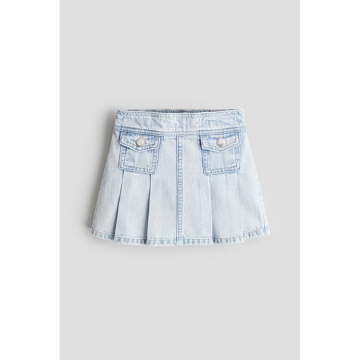 H & M - Spódnica dżinsowa z zakładkami - Niebieski ze sklepu H&M w kategorii Spódnice dziewczęce - zdjęcie 170717233