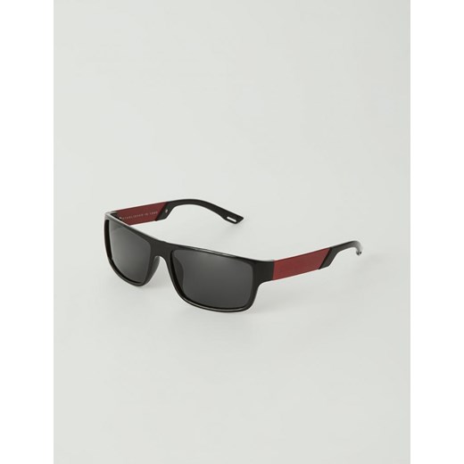 Okulary PIER P Czarny-Czerwony - ze sklepu Diverse w kategorii Okulary przeciwsłoneczne męskie - zdjęcie 170718564