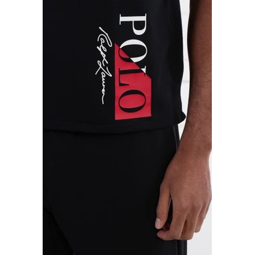 T-shirt męski czarny Polo Ralph Lauren z krótkimi rękawami