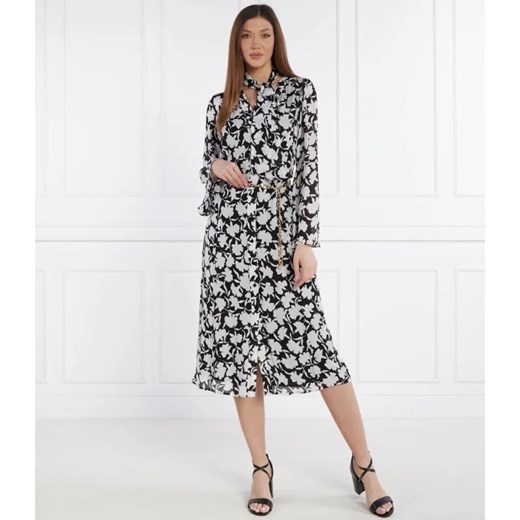 Michael Kors Sukienka z paskiem | z dodatkiem jedwabiu Michael Kors M okazja Gomez Fashion Store