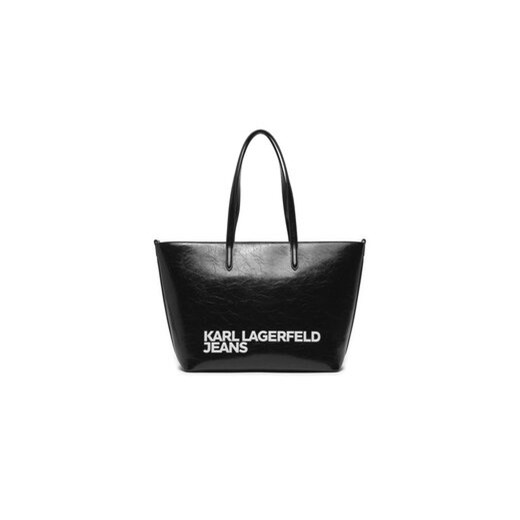 Shopper bag Karl Lagerfeld elegancka z nadrukiem na ramię 