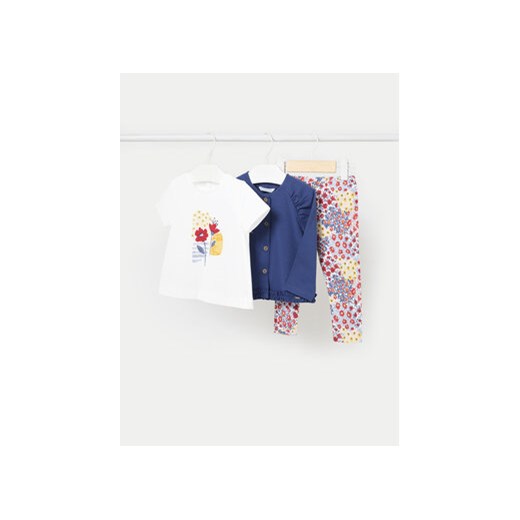 Mayoral Komplet t-shirt, sweter i legginsy 01735 Niebieski Slim Fit ze sklepu MODIVO w kategorii Komplety niemowlęce - zdjęcie 170726330