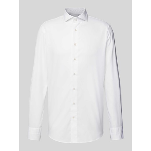 Koszula biznesowa o kroju slim fit z kołnierzykiem typu cutaway ze sklepu Peek&Cloppenburg  w kategorii Koszule męskie - zdjęcie 170726830