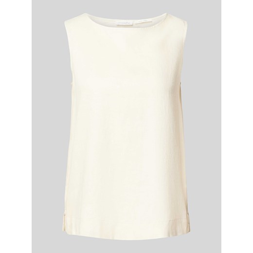 Top bluzkowy z lnu w jednolitym kolorze ze sklepu Peek&Cloppenburg  w kategorii Bluzki damskie - zdjęcie 170727471