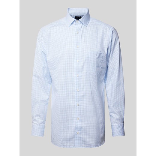 Koszula biznesowa o kroju modern fit ze wzorem w kratę model ‘Global’ ze sklepu Peek&Cloppenburg  w kategorii Koszule męskie - zdjęcie 170727512