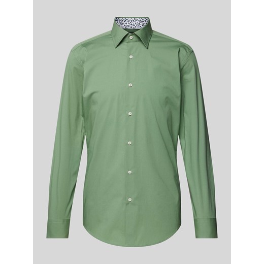 Koszula biznesowa o kroju slim fit z listwą guzikową ze sklepu Peek&Cloppenburg  w kategorii Koszule męskie - zdjęcie 170727560