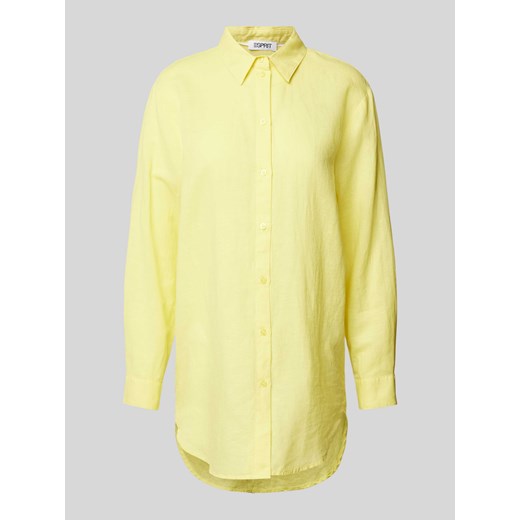 Bluzka lniana z listwą guzikową na całej długości ze sklepu Peek&Cloppenburg  w kategorii Koszule damskie - zdjęcie 170727663