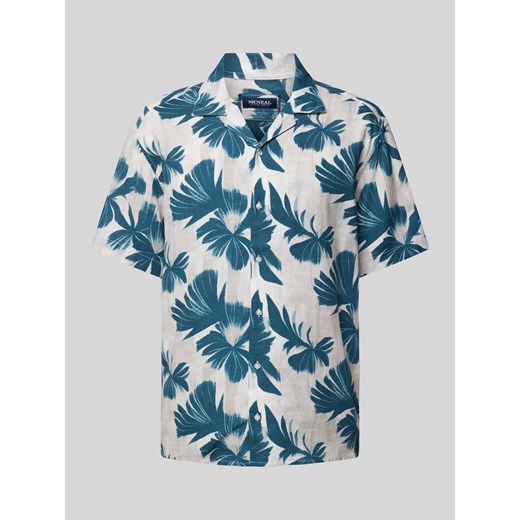 Koszula casualowa o kroju tailored fit z kołnierzem z połami ze sklepu Peek&Cloppenburg  w kategorii Koszule męskie - zdjęcie 170727761