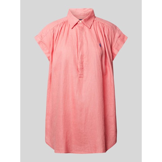 Bluzka lniana z krótkimi rękawami ze sklepu Peek&Cloppenburg  w kategorii Bluzki damskie - zdjęcie 170727942