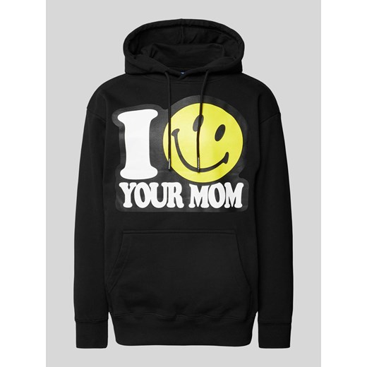 Bluza z kapturem i wyhaftowanym logo model ‘SMILEY YOUR MOM’ ze sklepu Peek&Cloppenburg  w kategorii Bluzy męskie - zdjęcie 170727961