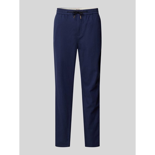 Spodnie o kroju straight fit w jednolitym kolorze model ‘WARREN’ ze sklepu Peek&Cloppenburg  w kategorii Spodnie męskie - zdjęcie 170728191