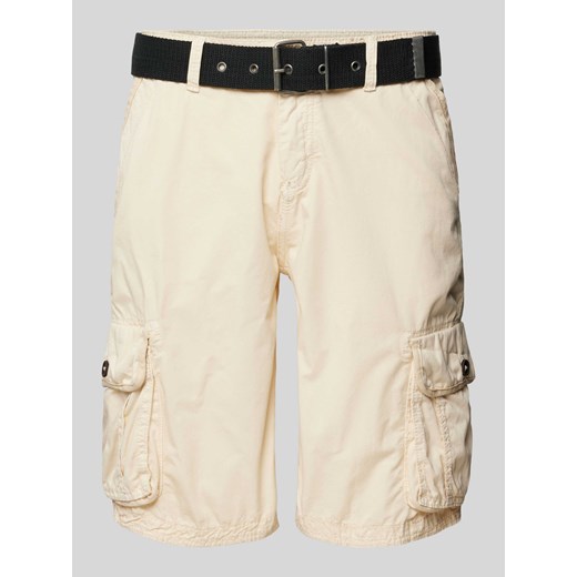 Szorty cargo o kroju regular fit z materiałowym paskiem model ‘DURRAS’ ze sklepu Peek&Cloppenburg  w kategorii Spodenki męskie - zdjęcie 170728393