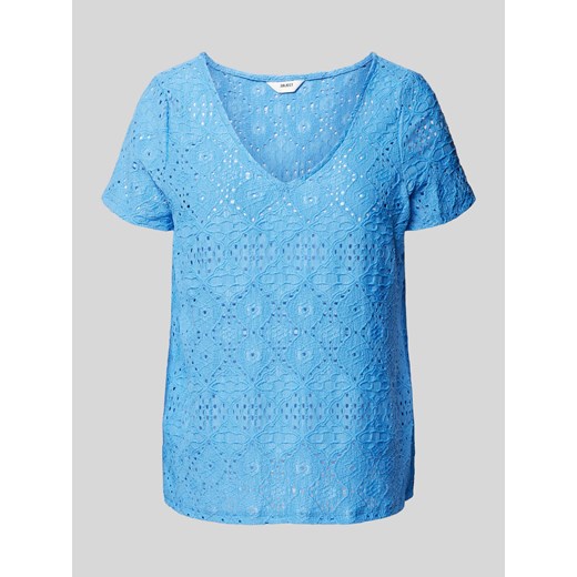 T-shirt z haftem angielskim model ‘FEODORA’ ze sklepu Peek&Cloppenburg  w kategorii Bluzki damskie - zdjęcie 170728440