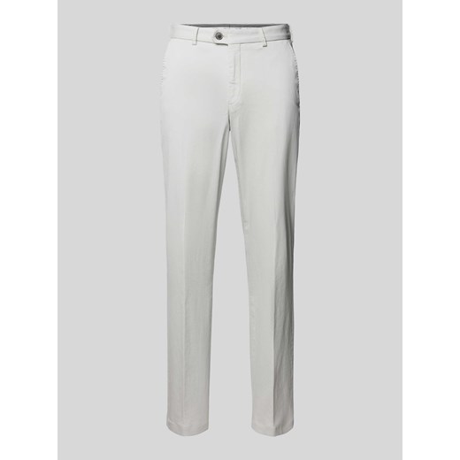 Spodnie o kroju slim fit w kant model ‘Porter’ ze sklepu Peek&Cloppenburg  w kategorii Spodnie męskie - zdjęcie 170728560