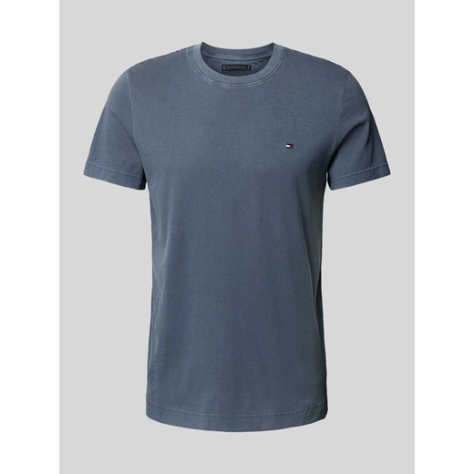 T-shirt o kroju slim fit z wyhaftowanym logo model ‘GARMENT’ ze sklepu Peek&Cloppenburg  w kategorii T-shirty męskie - zdjęcie 170728653