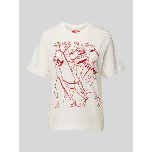 T-shirt z nadrukowanym motywem ze sklepu Peek&Cloppenburg  w kategorii Bluzki damskie - zdjęcie 170728813