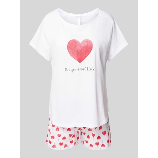 Piżama z nadrukiem z motywem i napisem ze sklepu Peek&Cloppenburg  w kategorii Piżamy damskie - zdjęcie 170728880