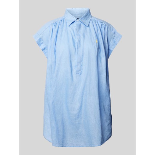 Bluzka lniana z krótkimi rękawami ze sklepu Peek&Cloppenburg  w kategorii Bluzki damskie - zdjęcie 170728981