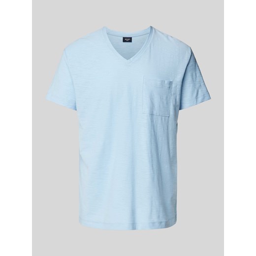 T-shirt z dekoltem w serek i kieszenią na piersi ze sklepu Peek&Cloppenburg  w kategorii T-shirty męskie - zdjęcie 170729231