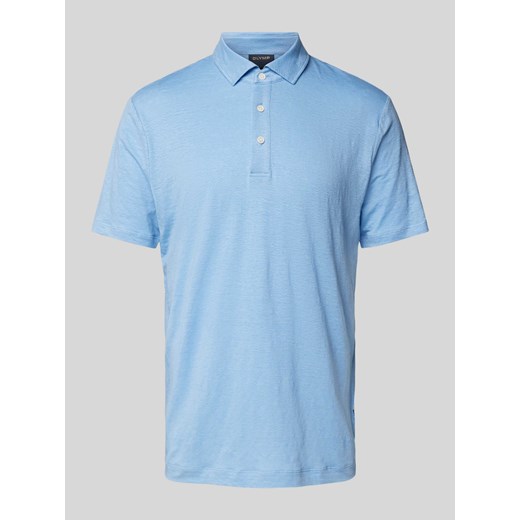 Koszulka polo o kroju regular fit z mieszanki lnu i elastanu ze sklepu Peek&Cloppenburg  w kategorii T-shirty męskie - zdjęcie 170729332
