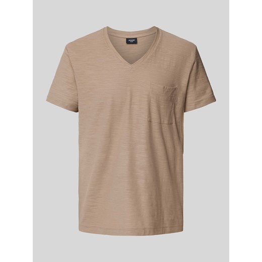 T-shirt z dekoltem w serek i kieszenią na piersi ze sklepu Peek&Cloppenburg  w kategorii T-shirty męskie - zdjęcie 170729390