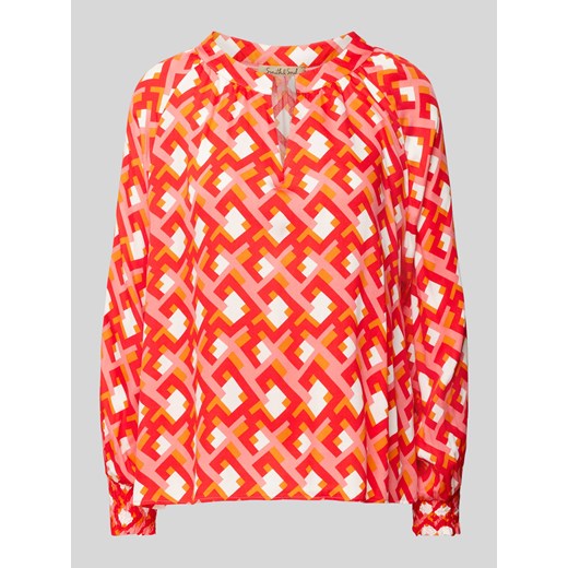 Bluzka z wiskozy ze wzorem na całej powierzchni ze sklepu Peek&Cloppenburg  w kategorii Bluzki damskie - zdjęcie 170729531