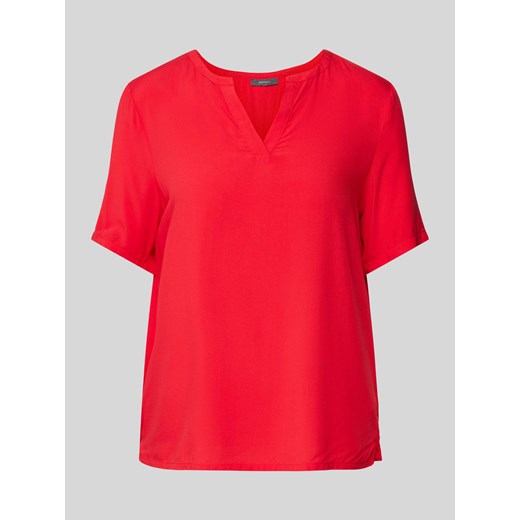 Bluzka z wiskozy w jednolitym kolorze ze sklepu Peek&Cloppenburg  w kategorii Bluzki damskie - zdjęcie 170729592