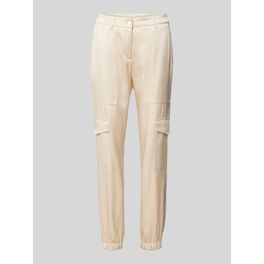 Spodnie cargo o kroju slim fit z ozdobnymi szwami model ‘KARO’ ze sklepu Peek&Cloppenburg  w kategorii Spodnie damskie - zdjęcie 170729824