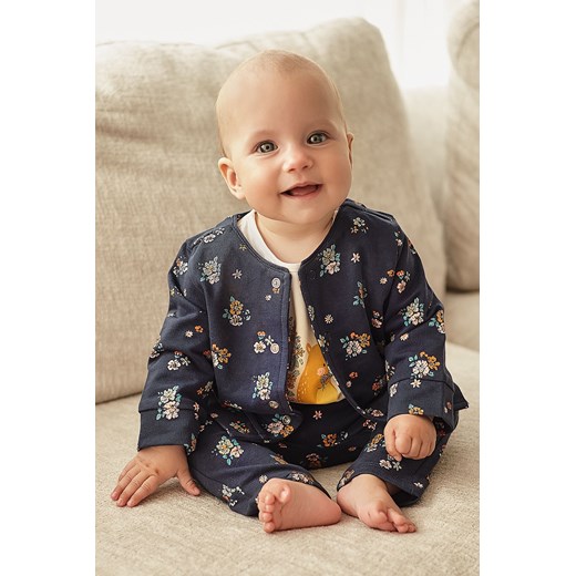Bluza niemowlęca - granatowa w kwiaty ze sklepu 5.10.15 w kategorii Bluzy i swetry - zdjęcie 170729972
