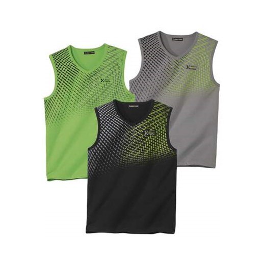 Zestaw 3 sportowych koszulek bez rękawów ze sklepu Atlas For Men w kategorii T-shirty męskie - zdjęcie 170730182