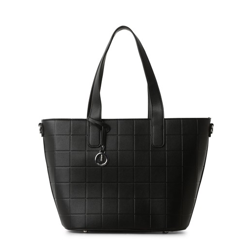L.Credi Torebka damska - Moena Kobiety Sztuczne włókno czarny jednolity ze sklepu vangraaf w kategorii Torby Shopper bag - zdjęcie 170731530