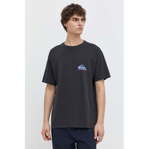 Quiksilver t-shirt bawełniany męski kolor czarny z nadrukiem ze sklepu ANSWEAR.com w kategorii T-shirty męskie - zdjęcie 170734131