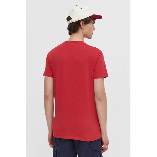 Superdry t-shirt bawełniany męski kolor czerwony z aplikacją Superdry S ANSWEAR.com