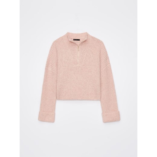 Mohito - Dzianinowy sweter - pastelowy różowy ze sklepu Mohito w kategorii Swetry damskie - zdjęcie 170737754