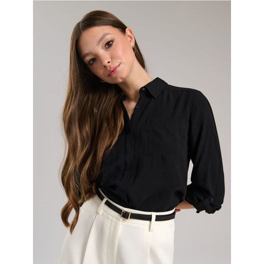 Sinsay - Koszula z wiskozy - czarny ze sklepu Sinsay w kategorii Koszule damskie - zdjęcie 170738061