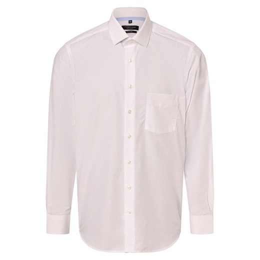 Andrew James Koszula męska Mężczyźni Regular Fit Bawełna biały jednolity ze sklepu vangraaf w kategorii Koszule męskie - zdjęcie 170738131