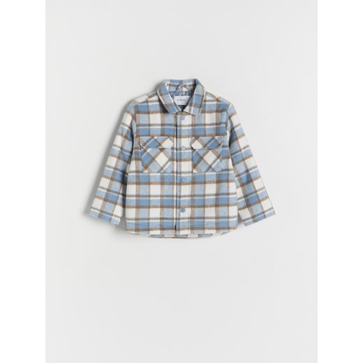 Reserved - Kurtka koszulowa w kratę - jasnoniebieski ze sklepu Reserved w kategorii Kurtki dziewczęce - zdjęcie 170738584