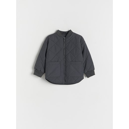 Reserved - Pikowana kurtka ze stójką - ciemnoszary ze sklepu Reserved w kategorii Kurtki chłopięce - zdjęcie 170738591