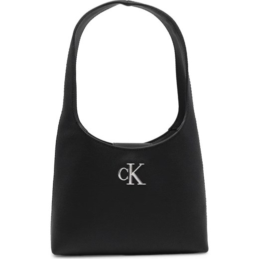 Shopper bag Calvin Klein ze skóry ekologicznej czarna duża matowa elegancka 