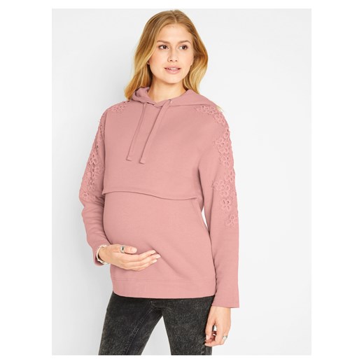 Bluza ciążowa i do karmienia piersią, z koronką ze sklepu bonprix w kategorii Bluzy ciążowe - zdjęcie 170741092