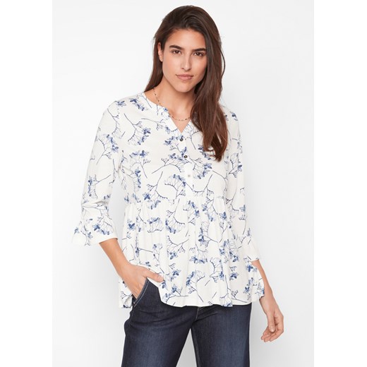 Tunika shirtowa z rękawami 3/4 ze sklepu bonprix w kategorii Bluzki damskie - zdjęcie 170741202