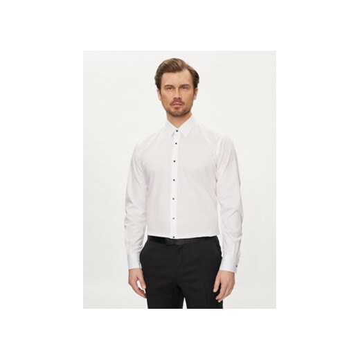 KARL LAGERFELD Koszula 605000 Biały Modern Fit ze sklepu MODIVO w kategorii Koszule męskie - zdjęcie 170744923