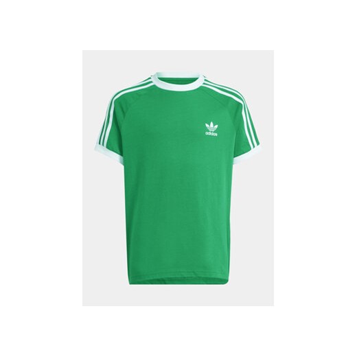 adidas T-Shirt adicolor 3-Stripes IN8406 Zielony Loose Fit ze sklepu MODIVO w kategorii Bluzki dziewczęce - zdjęcie 170744931
