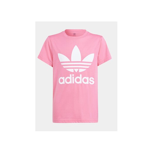 adidas T-Shirt adicolor Trefoil IN8445 Różowy Regular Fit ze sklepu MODIVO w kategorii Bluzki dziewczęce - zdjęcie 170745043