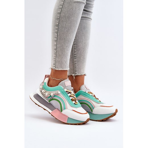 Sneakersy Z Ozdobą Damskie Multikolor GOE NN2N4048 Goe 40 ZAZOO