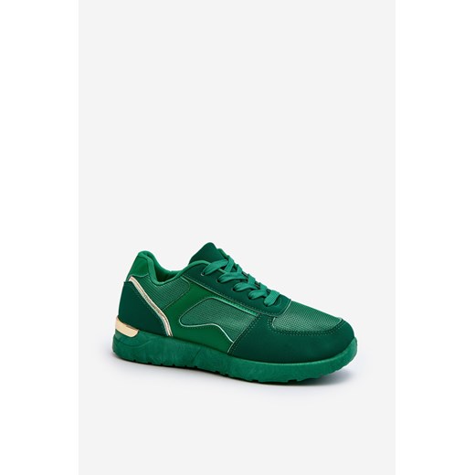 Buty Sportowe Sneakersy Damskie Zielone Kleffaria TA-231 ze sklepu ZAZOO w kategorii Buty sportowe damskie - zdjęcie 170747771