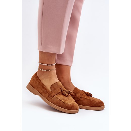 Mokasyny Damskie Zamsz Camel Dansitu N22-992 Fc3 39 ZAZOO