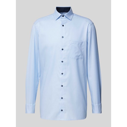 Koszula biznesowa o kroju modern fit z kołnierzykiem typu kent ze sklepu Peek&Cloppenburg  w kategorii Koszule męskie - zdjęcie 170749383