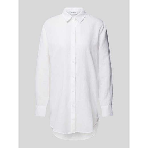 Bluzka lniana z listwą guzikową na całej długości ze sklepu Peek&Cloppenburg  w kategorii Koszule damskie - zdjęcie 170749603